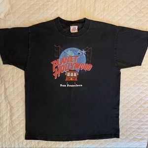 Vintage Planet Hollywood San Francisco, Black single stitch size Large. See pics